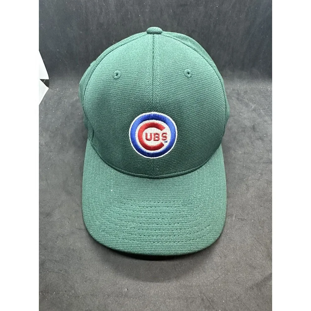 Vintage YUPOONG Chicago Cubs Green Hat Cap, FlexFit S-M